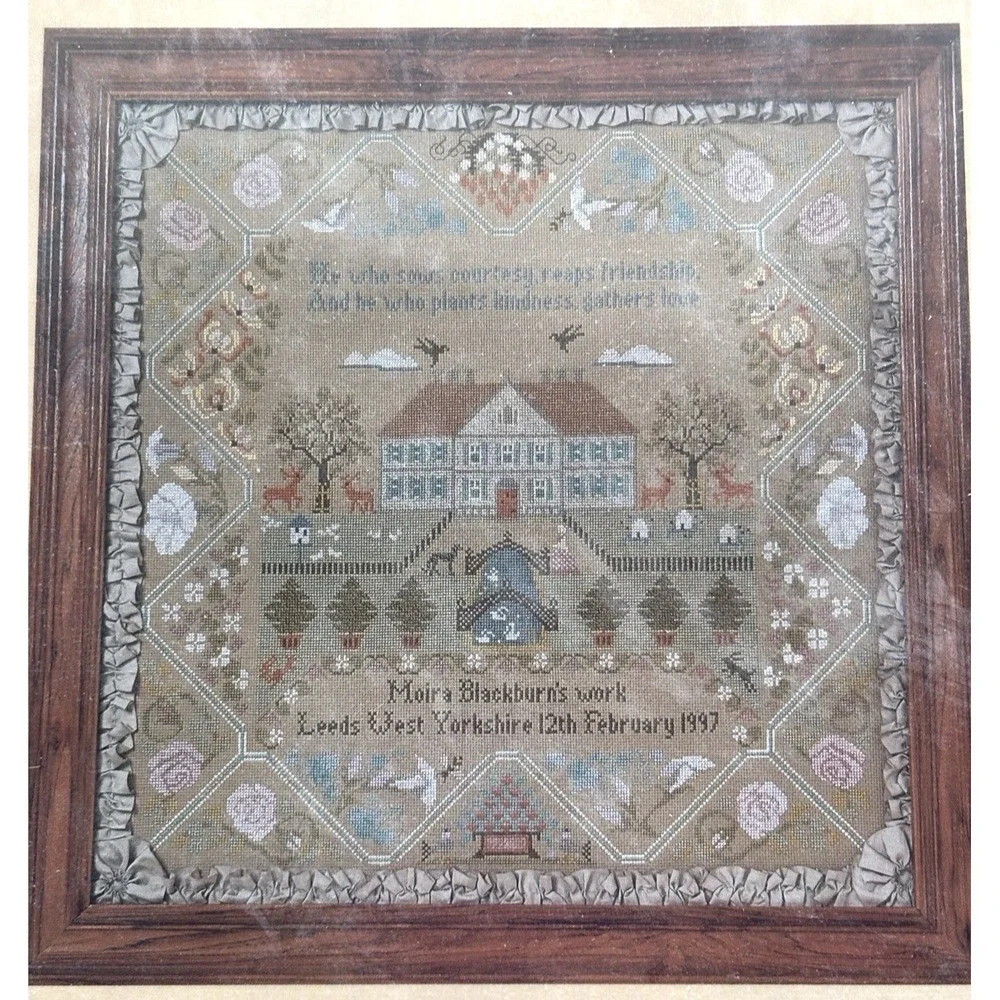 Moira Blackburn Embroidery Chart Pattern Cross Stitch Bee Hive Sampler